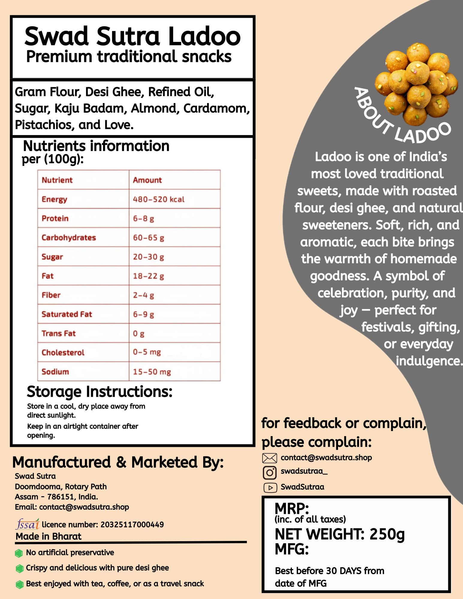 Besan Ladoo Closeup