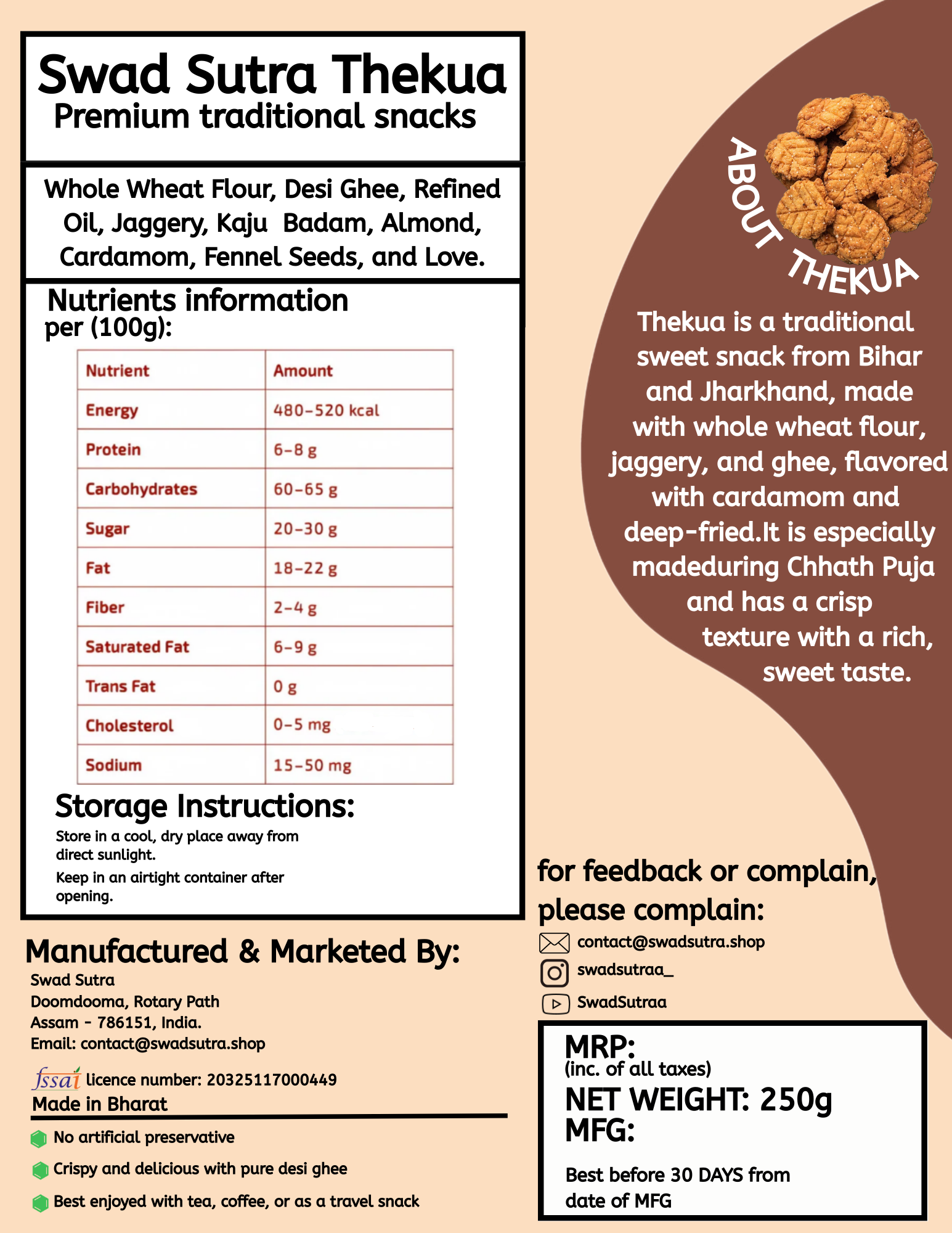 Jaggery Thekua Package
